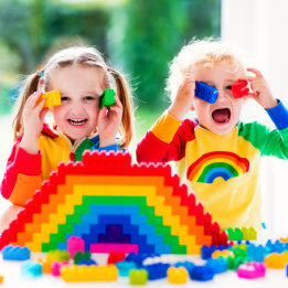 Two children playing